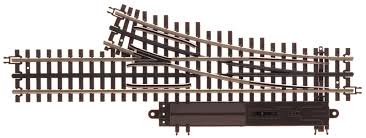 O-54 RIGHT HAND SWITCH Atlas Item# 6071 O-54 RIGHT HAND SWITCH Atlas Item# 6071 Solid nickel silver rail
Scale-sized ties with accurate tie plate, spike and bolt detail
Detailed, all metal frogs and points
Metal guardrails
Blackened center rail
Pre-wired
Remote control switch machine which can be placed in at least 3 positions (4 on the wye)
Sprung points for positive non-derailing action
Comes complete with controller, wire and all necessary hardware
Can be used with Lionel Trainmaster Command Control<
Complete instructions included.